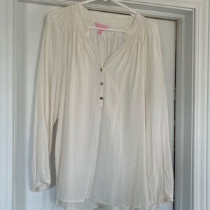 EUC Lilly Pulitzer Elsa silk blouse - XL